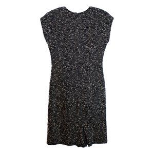 Worth Dress - Black and White Knit Sweater Style Wood Blend Dress - Size 6